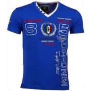 True Rise Broderad Automobile Club - Herr T-shirt - 54091B Blue, Herr