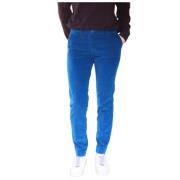 Mason's Velour Straight Leg Byxor Blue, Dam