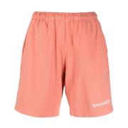 Sporty & Rich Flamingo Serif Logo Gym Shorts Pink, Dam