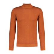 Daniele Fiesoli Tidlös Turtleneck Pullover i Merinoull Orange, Herr