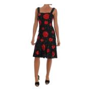 Dolce & Gabbana Pre-owned Black Red Polka Sequined Shift Dress Black, ...