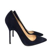 Manolo Blahnik Pre-owned Pre-owned Mocka klackskor Blue, Dam