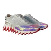 Christian Louboutin Pre-owned Pre-owned Tyg sneakers Gray, Dam