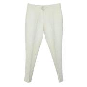 Dolce & Gabbana Pre-owned Pre-owned Cotton Trousers White, Dam