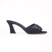 Fendi Vintage Pre-owned Canvas mules Black, Dam