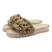 Inuikii Militära Multilace Slides Beige, Dam