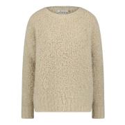 Nukus Stiliga Ecru Stickade Pullovers Beige, Dam