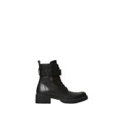 Twinset Lace-up Boots Black, Dam