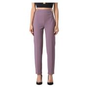 Elisabetta Franchi Slim-fit Trousers Purple, Dam