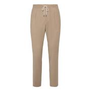 Boggi Milano Wool Stretch Coulisse Byxor Beige, Herr