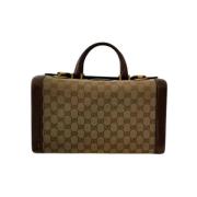 Gucci Vintage Pre-owned Canvas resvskor Brown, Dam