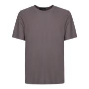 Lardini Brun Crew Neck T-Shirt Brown, Herr