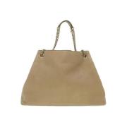 Gucci Vintage Begagnad Beige Skinn Gucci Axelväska Beige, Dam