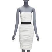 Dolce & Gabbana Pre-owned Pre-owned Silke klnningar White, Dam