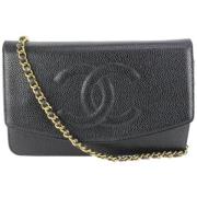 Chanel Vintage Begagnad Axelväska Black, Dam