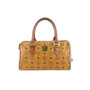 MCM Pre-owned Pre-owned tyghandväskor Brown, Dam