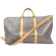 Louis Vuitton Vintage Förägda Canvas Monogram Väska Brown, Unisex