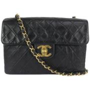 Chanel Vintage Andrahands Skulderväska Black, Dam