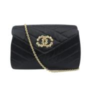 Chanel Vintage Begagnad Axelväska Black, Dam