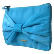 Twinset Blå Silkebåge Clutch Väska Blue, Dam