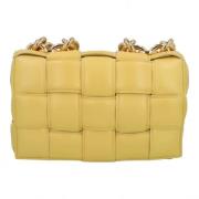 Bottega Veneta Vintage Pre-owned Läder axelremsvskor Yellow, Dam