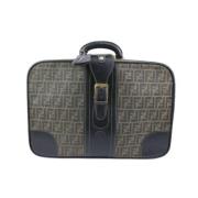 Fendi Vintage Förägd Canvas Fendi-Vskor Black, Dam