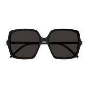Saint Laurent Stiliga svarta solglasögon för kvinnor Black, Dam