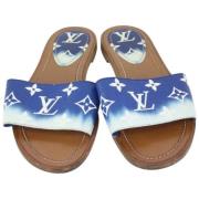 Louis Vuitton Vintage Pre-owned Platta skor Blue, Dam