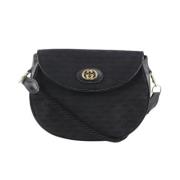 Gucci Vintage Italiensk Axelväska, Begagnad Black, Dam