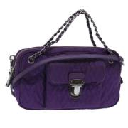 Prada Vintage Pre-owned Canvas prada-vskor Purple, Dam