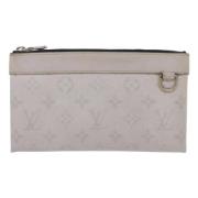 Louis Vuitton Vintage Förhandsägd Blå Canvas LV Clutch Beige, Dam