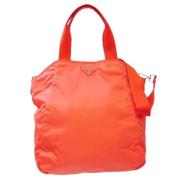 Prada Vintage Pre-owned Tyg totevskor Orange, Dam