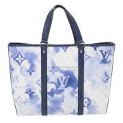 Louis Vuitton Vintage Pre-owned Canvas totevskor Blue, Dam