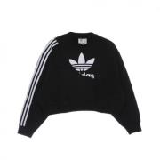 Adidas Svart Kort Crewneck Sweatshirt - Streetwear Kollektion Black, D...