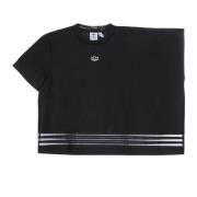 Adidas Svart Trefoil Streetwear T-Shirt för Kvinnor Black, Dam