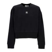Adidas Svart Crewneck Sweatshirt - Streetwear Kollektion Black, Herr