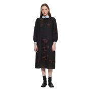 Antik Batik Midi Dresses Black, Dam