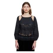 Antik Batik Blouses Black, Dam