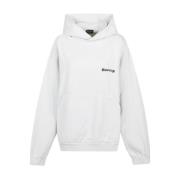 Balenciaga BB Corp Bomulls-hoodie White, Dam