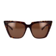 Balenciaga Cat-Eye Solglasögon med Framträdande Kanter Brown, Dam