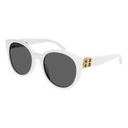 Balenciaga Glamorösa solglasögon för kvinnor White, Dam