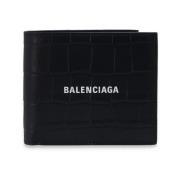 Balenciaga Bifold wallet with logo Black, Herr