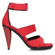 Balenciaga High Heel Sandals Red, Dam