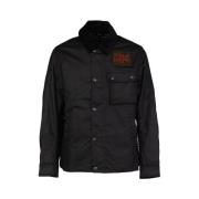 Barbour Steve McQueen Vaxad Bomullsjacka Black, Herr