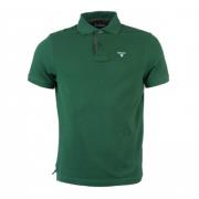 Barbour Klassisk Tartan Krage Polo Shirt Green, Herr