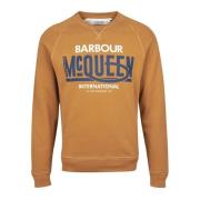 Barbour Randall Crew Sweatshirt med Cornelius Broderi Orange, Herr