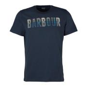 Barbour Navy Kielder T-Shirt Blue, Herr