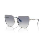 Burberry Elegant Klassiska Solglasögon Kvinnor Metallramar Blue, Dam