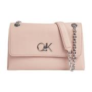 Calvin Klein Rosa Cross Body Väska - Re-Lock Stil Pink, Dam