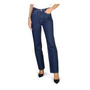Calvin Klein Dam Jeans med Dragkedja i Enfärgad Blue, Dam